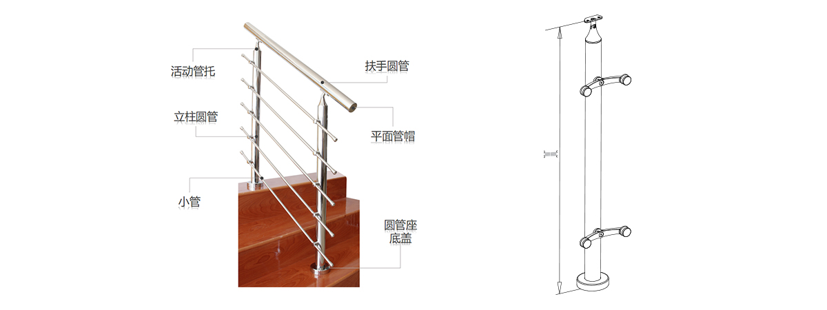 别墅玻璃护栏L1006-产品设计图纸